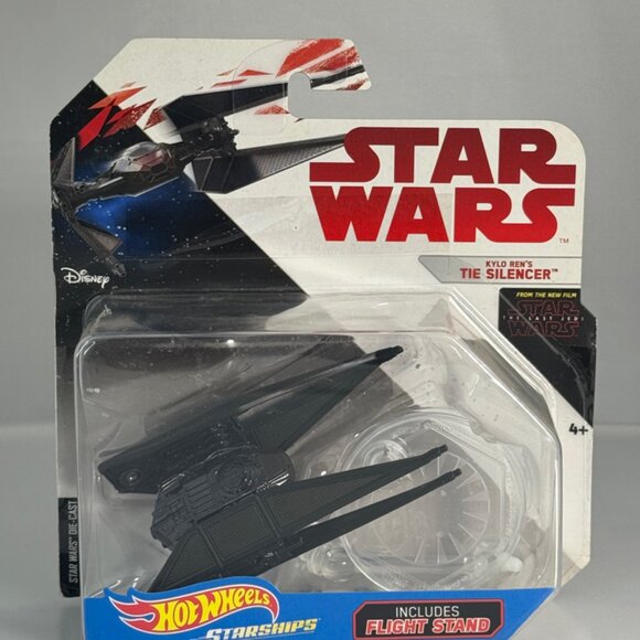 KYLO REN'S TIE SILENCER Star Wars Hot Wheels Die Cast Mattel Starships NEW - Picture 1 of 9